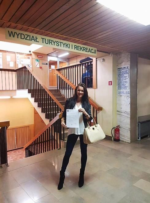 Agnieszka Radwańska na uczelni