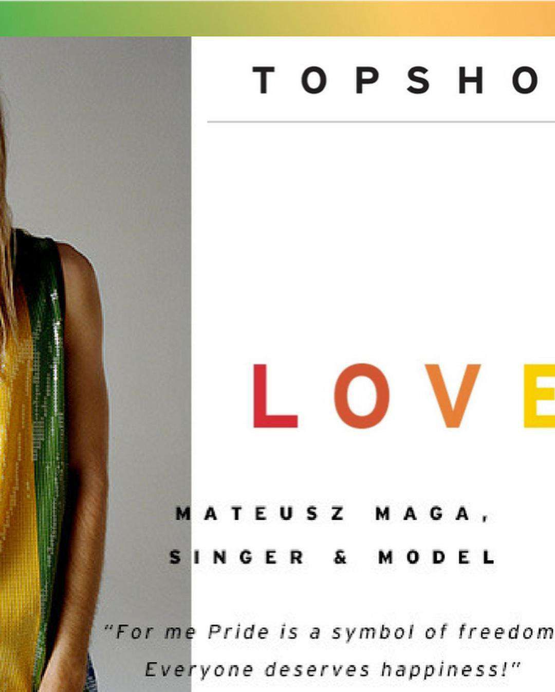 Mateusz Maga w kampanii TOPSHOP Pride