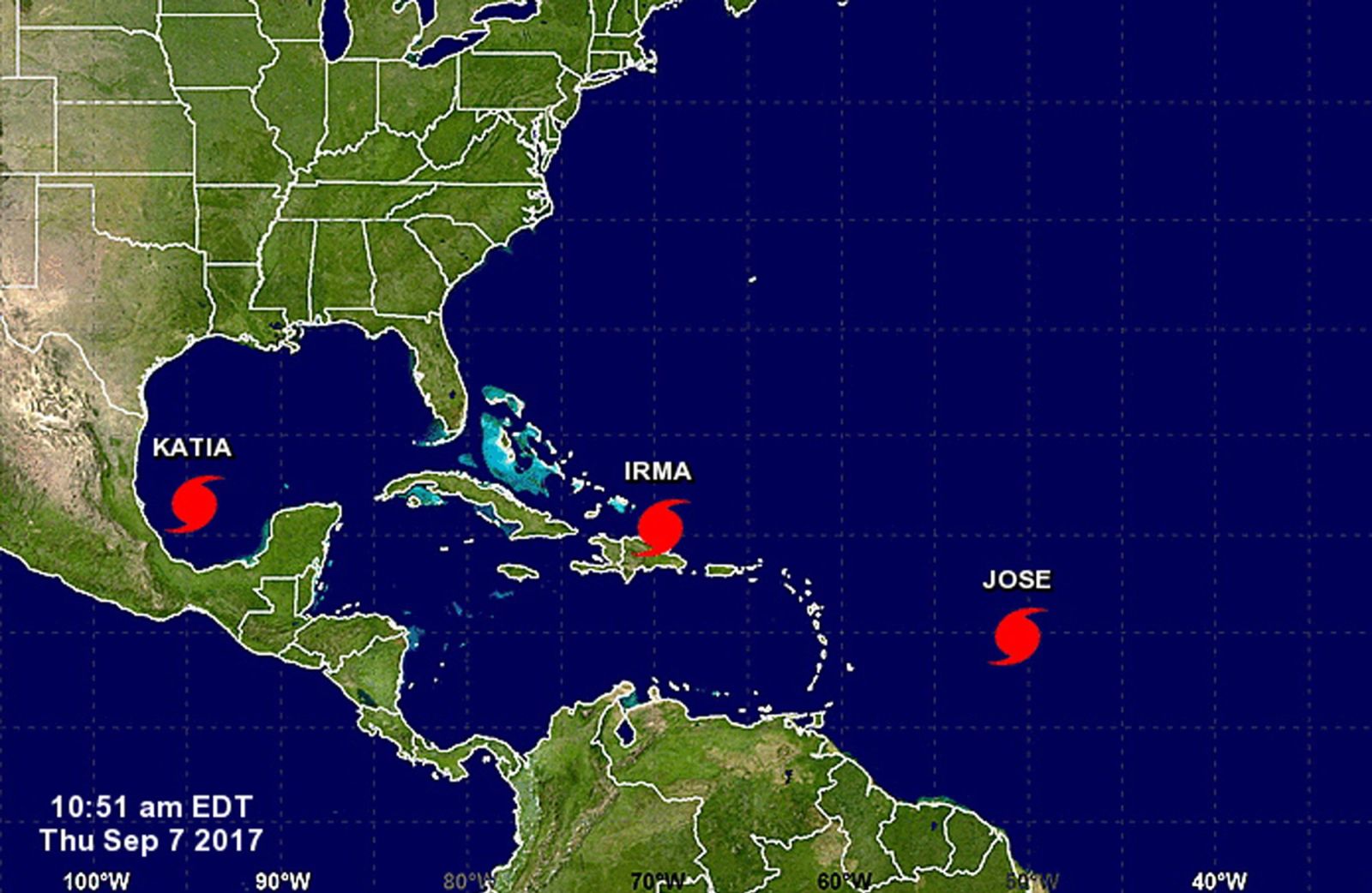 Z prognoz wynika, że huragan Irma dotrze nad Florydę w sobotę.