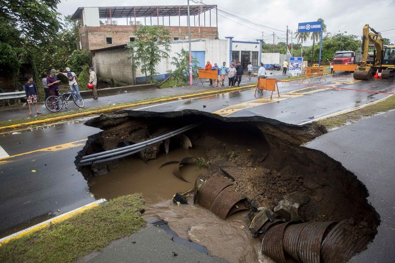 Skutki przejścia huraganu w Nikaragui.