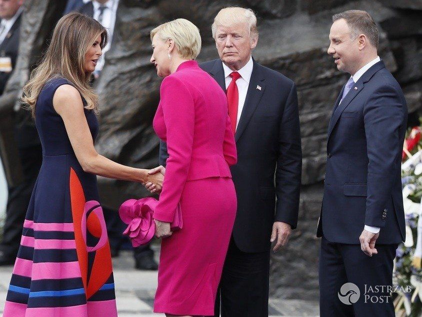 Agata Duda nie chciała podać ręki Donaldowi Trumpowi