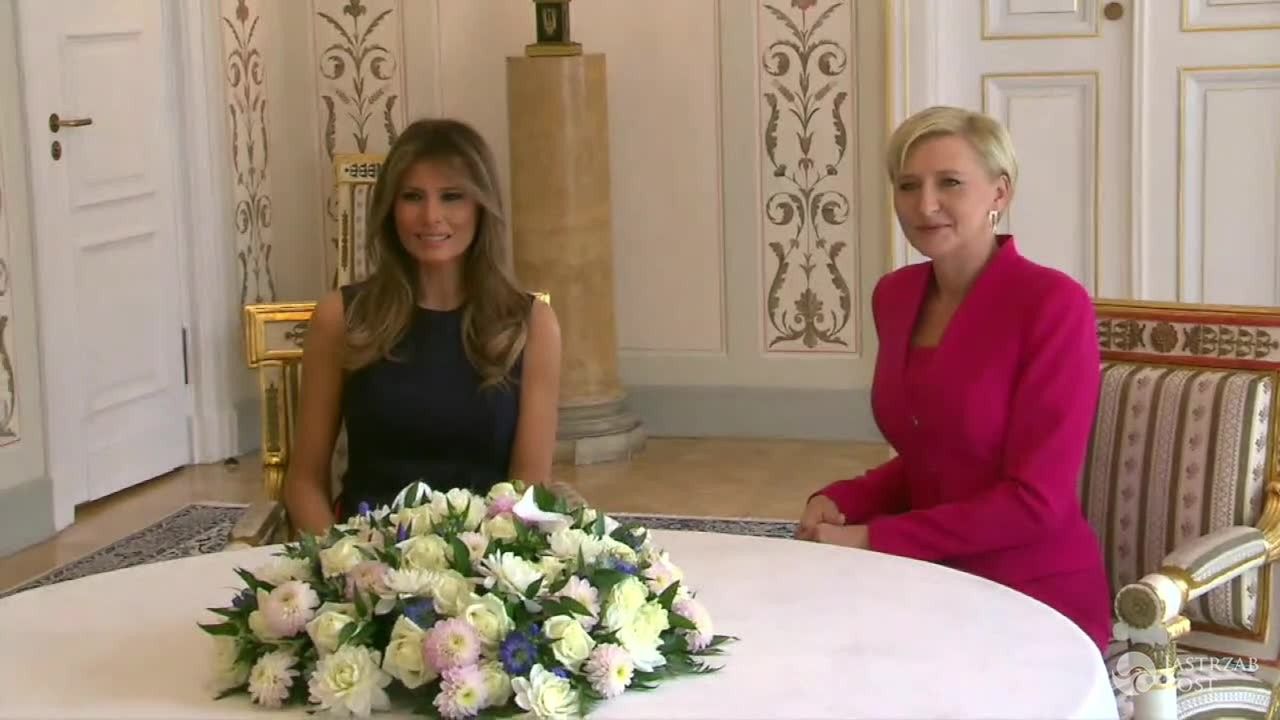 Melania Trump z Agatą Dudą na kawie