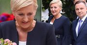 To najlepsza stylizacja Agaty Dudy? Jej granatowy płaszczyk jest prześliczny
