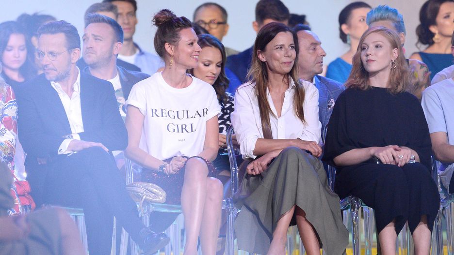 Magdalena Boczarska i Agata Kulesza podczas prezentacji ramówki TVN