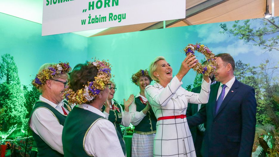Agata Kornhauser-Duda podczas dożynek w Spale