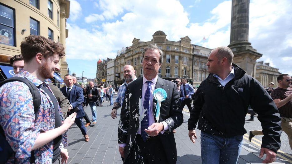 Nigel Farage spotkał się z chłodnym przyjęciem w Newcastle