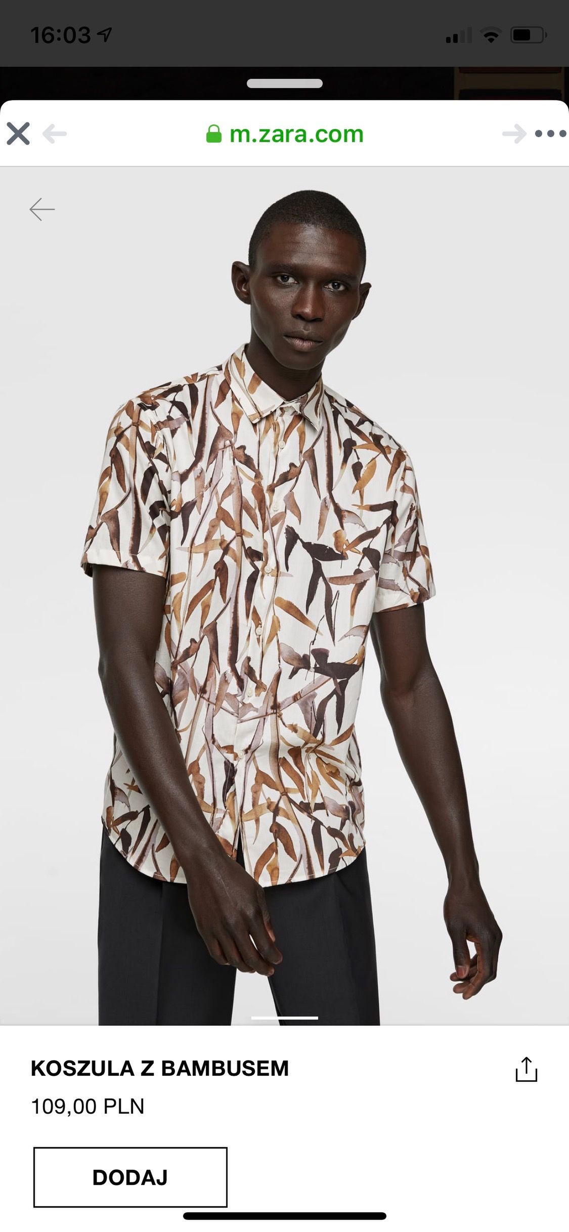 Koszula z bambusem – Zara