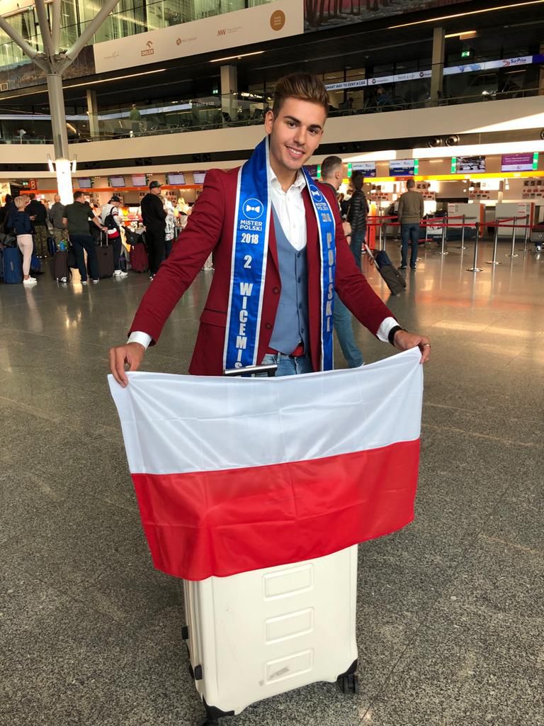 Michał Grudzień na wyborach Mister Global 2019