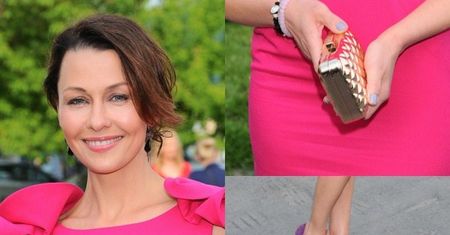 Różowa Anna Popek na Warsaw Fashion Weekend