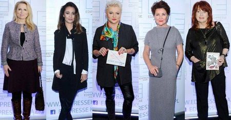 Gwiazdy na premierze gry "Kuchnia i seks - flirt towarzyski": Jolanta Kwaśniewska, Hanna Bakuła, Anna Jurksztowicz...