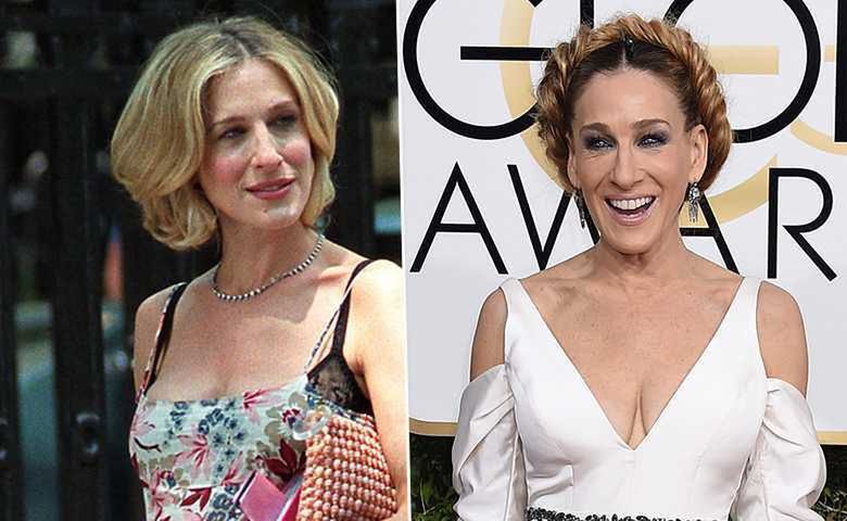 Sarah Jessica Parker -  przed i po operacji biustu