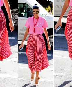 LOOK OF THE DAY: Giovanna Battaglia cała w różu