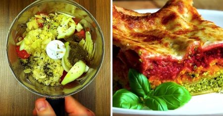 Przepis na lasagne w 3 kolorach z piekarnika