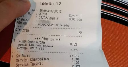 Paragon wstydu. Pracownik restauracji upokorzył klienta