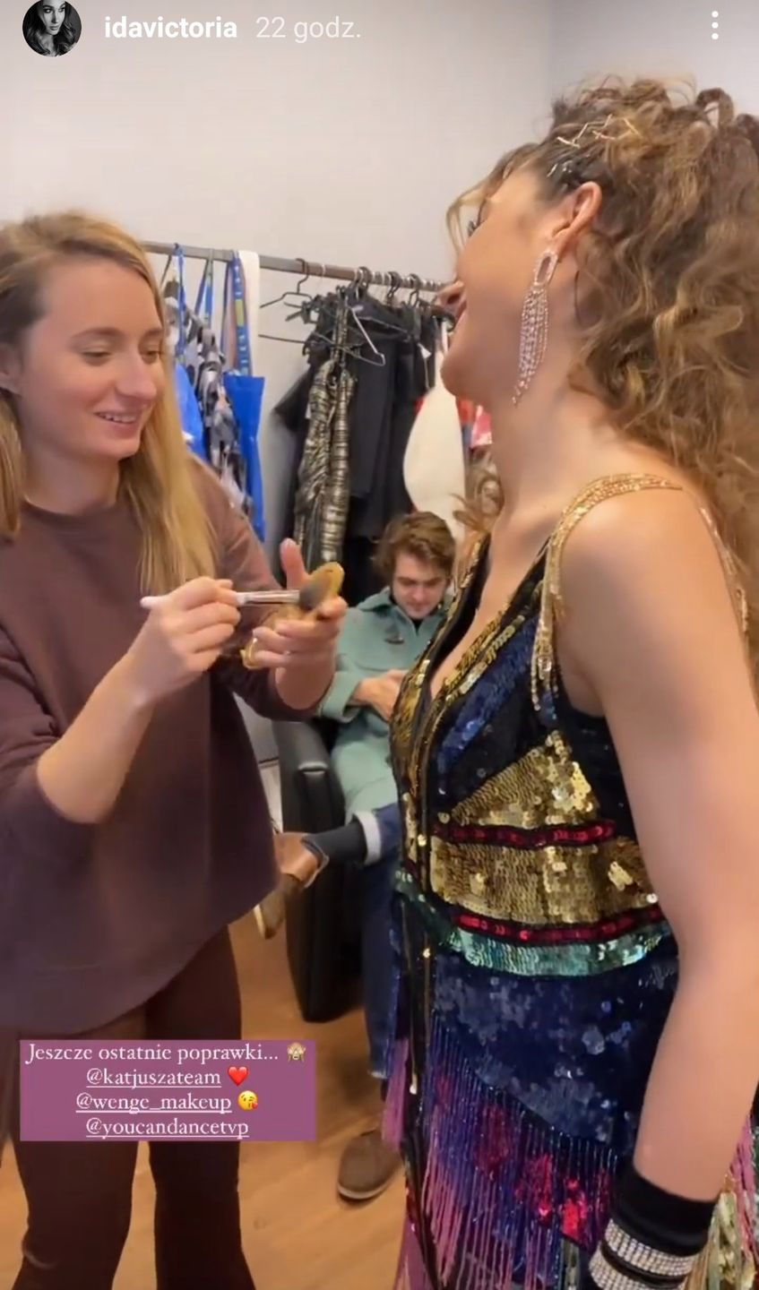 Ida Nowakowska z synkiem na planie You Can Dance