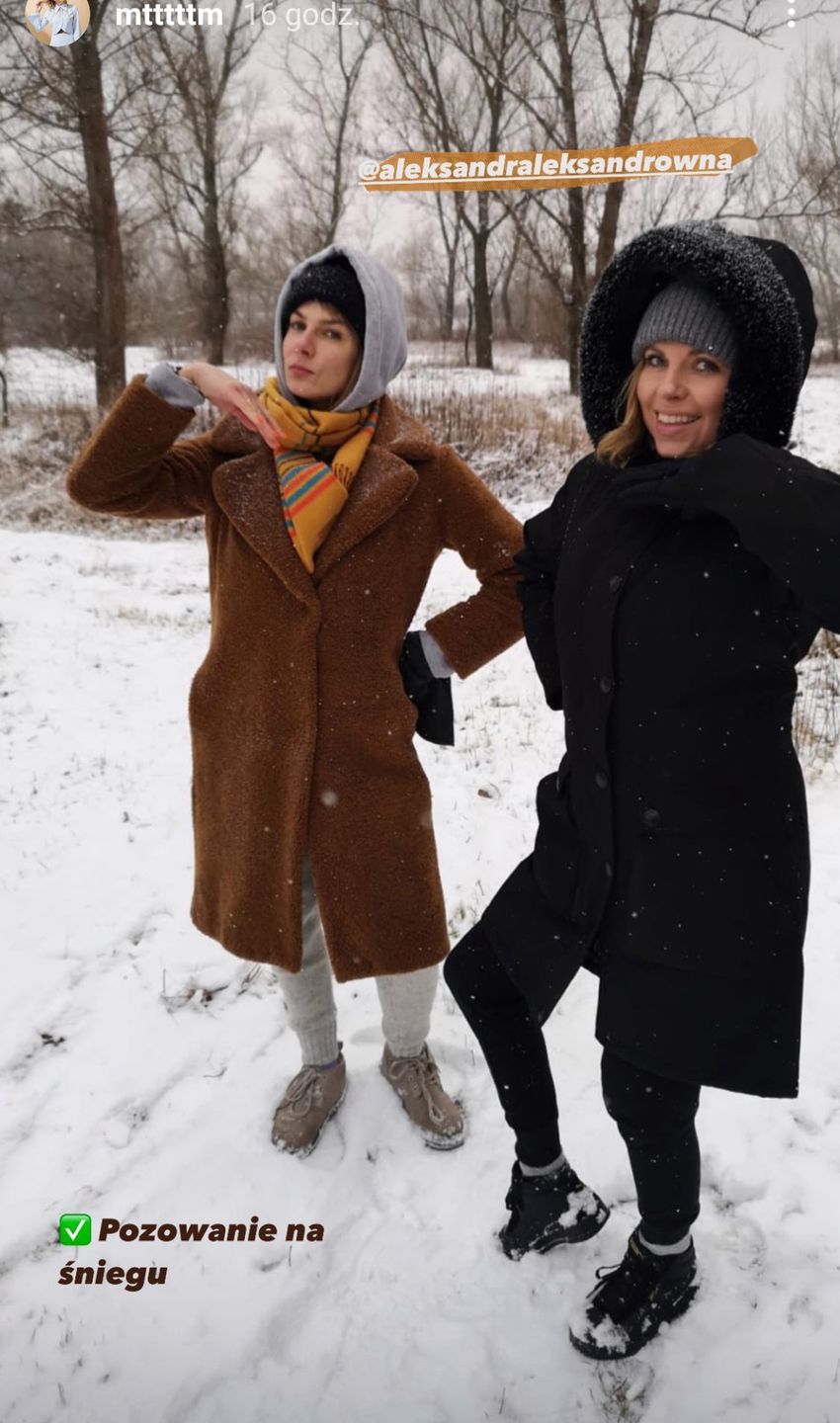 Aleksandra Kwaśniewska i Marta Wierzbicka na spacerze