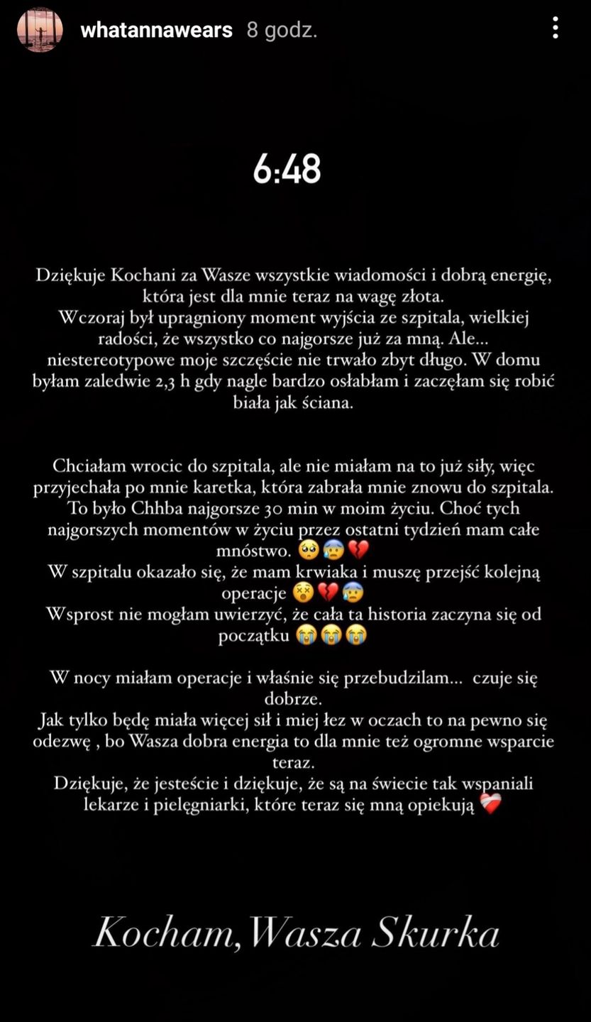 Anna Skura przeszła poważną operację