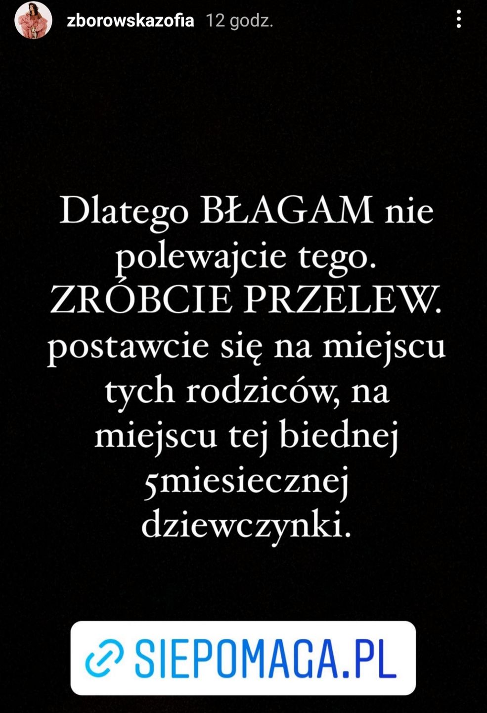 Zosia Zborowska błaga o pomoc Zosi Bigos