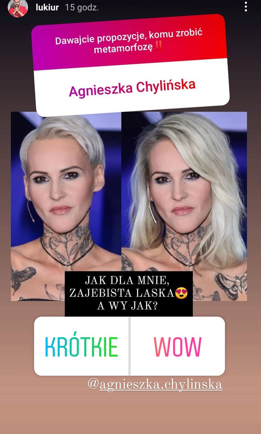 Agnieszka Chylińska w długich włosach