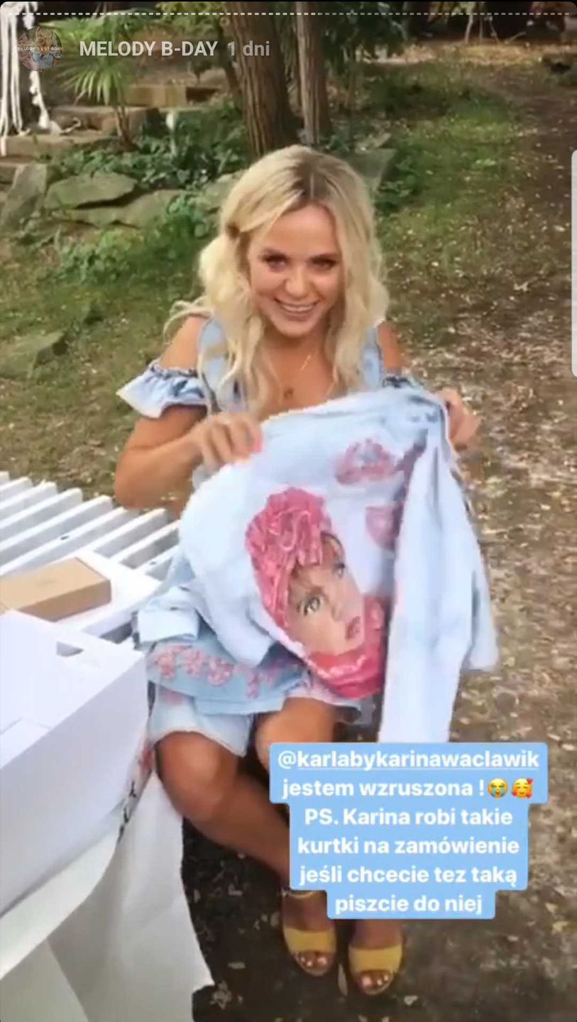 Kurtka z podobizną solenizantki - 1 urodziny  Melody Iman