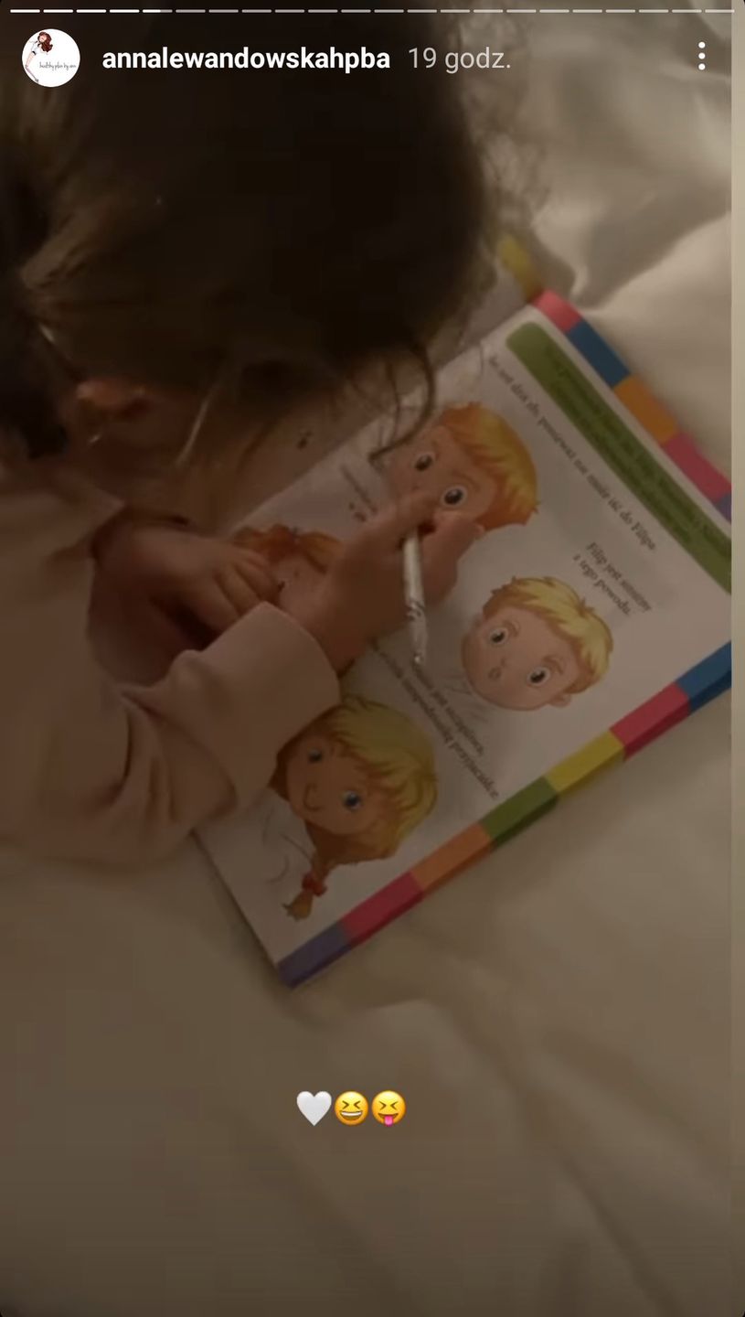 Anna Lewandowska pokazała naukę pisania Klary