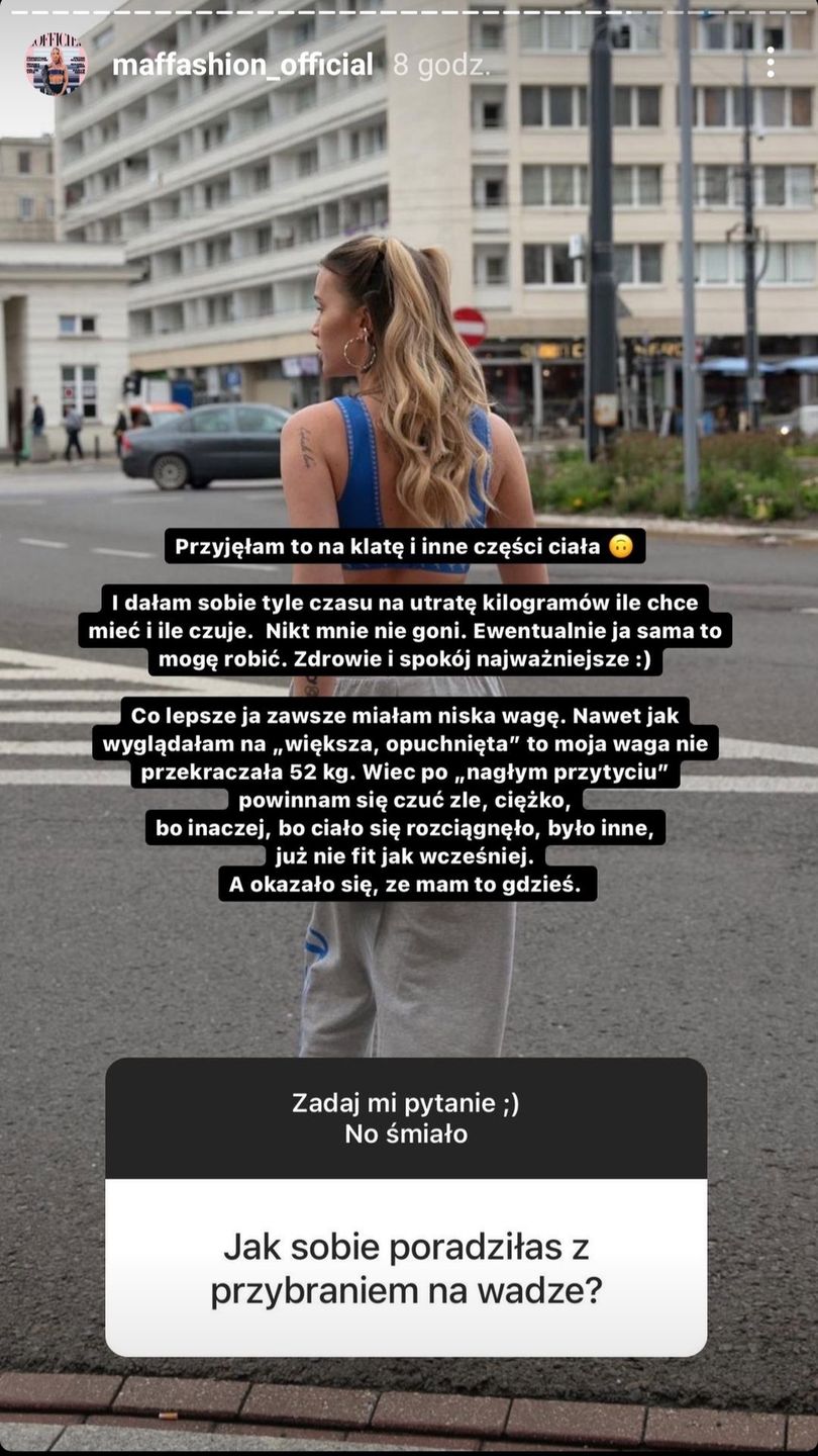 Maffashion o wadze po ciąży