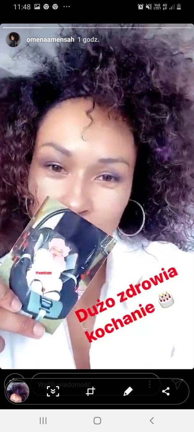 Omena Mensah - urodziny córki