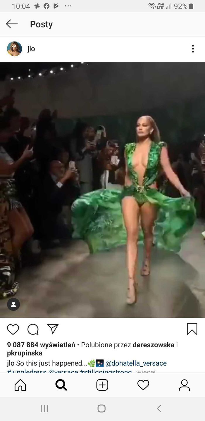 Jennifer Lopez - zielona sukienka