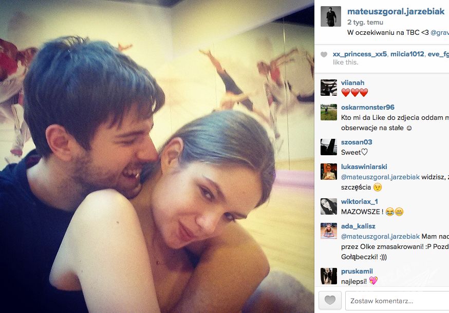 Mateusz Jarzębiak Góral i Olga Kaczyńska na Instagramie