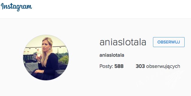 Anna Ślotała na Instagramie, siostra Zosi Ślotały
