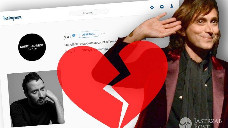 Hedi Slimane usunięty z Instagrama Yves Saint Laurent