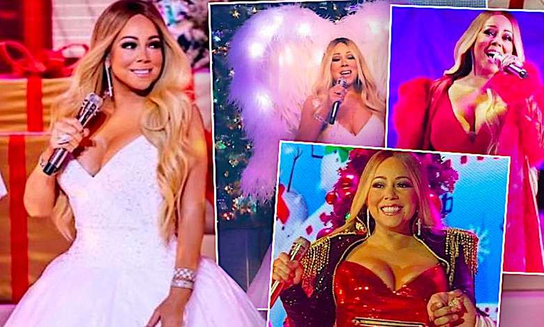 Mariah Carey świąteczne stylizacje