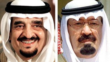 Król Fahd (po lewej) i jego następca