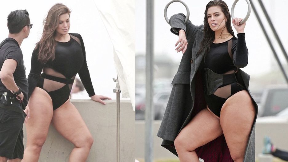 Ashley Graham podczas sesji zdjęciowej
