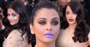 Aishwarya Rai zszokowała w Cannes. Jej kontrowersyjny makijaż wzburzył internet. "Czy ona pocałowała smerfa?"