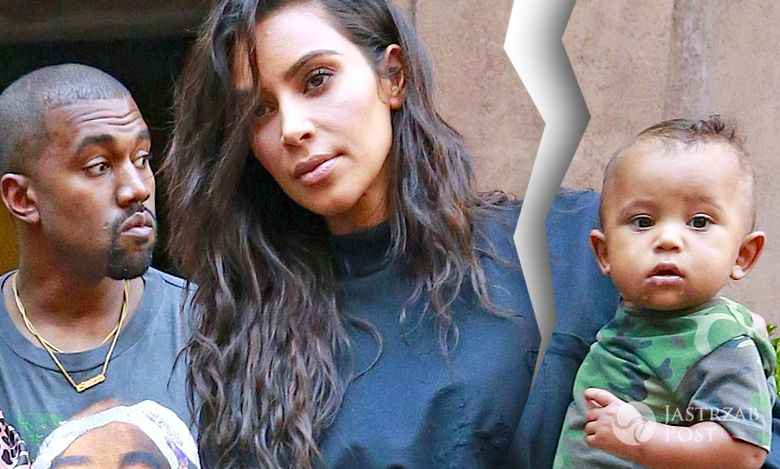 Śliczny synek Kim Kardashian porzucony przez matkę! Są zdjęcia paparazzi smutnego Sainta Westa [GALERIA]