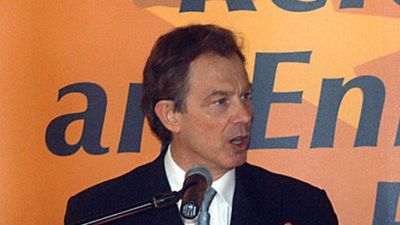 Premier Wielkiej Brytanii Tony Blair przemawia podczas otwarcia kongresu Polskiego Forum Strategii Lizbońskiej