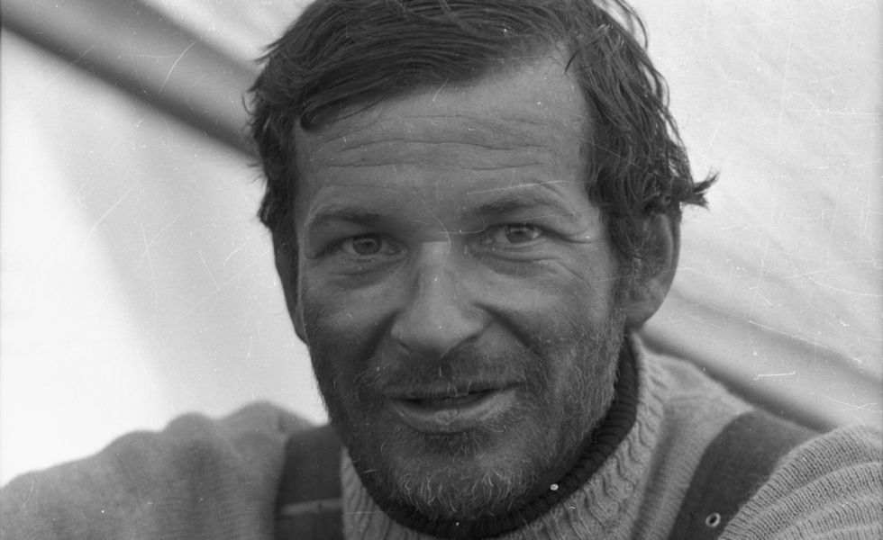 Eugeniusz Chrobak podczas wyprawy na Kanczendzongę, 1978 r. 