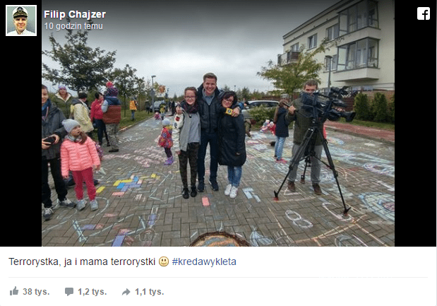 Filip Chajzer z Julią i jej mamą