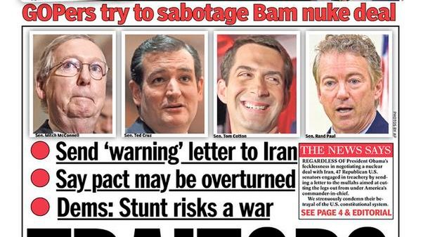 "Zdrajcy" - głosi okładka tabloidu "New York Daily News"