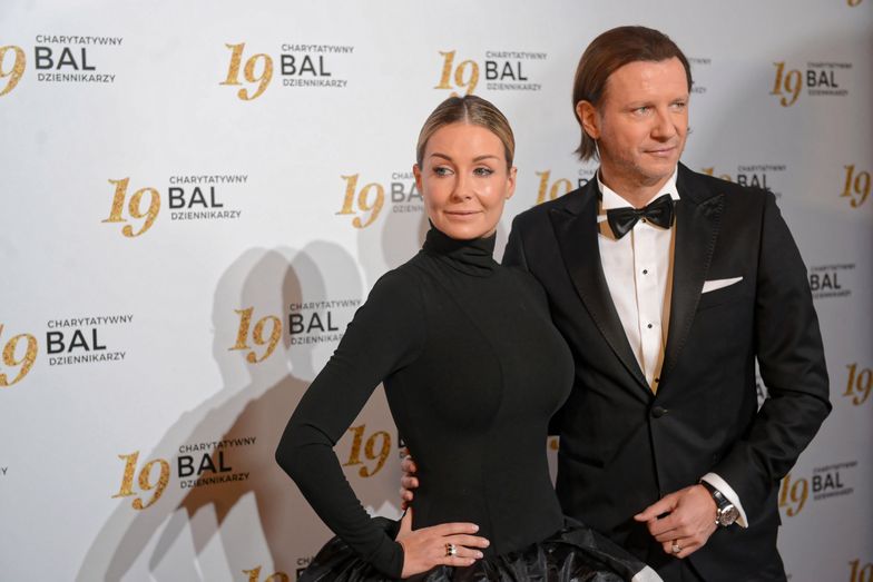 Radosław Majdan jest współwłaścicielem i twarzą perfum marki Vabun. Na zdjęciu z żoną