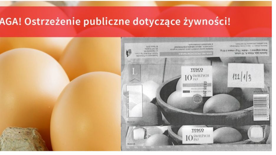 Uwaga na jajka z salmonellą z Tesco