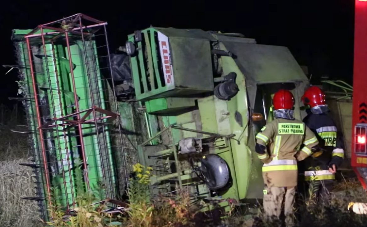 Tragedia podczas żniw w Sowinie. Rolnik przygnieciony przez kombajn