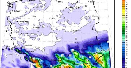 Jest mapa ataku zimy. Warszawa uratowana, pod Krakowem spadnie pół metra śniegu