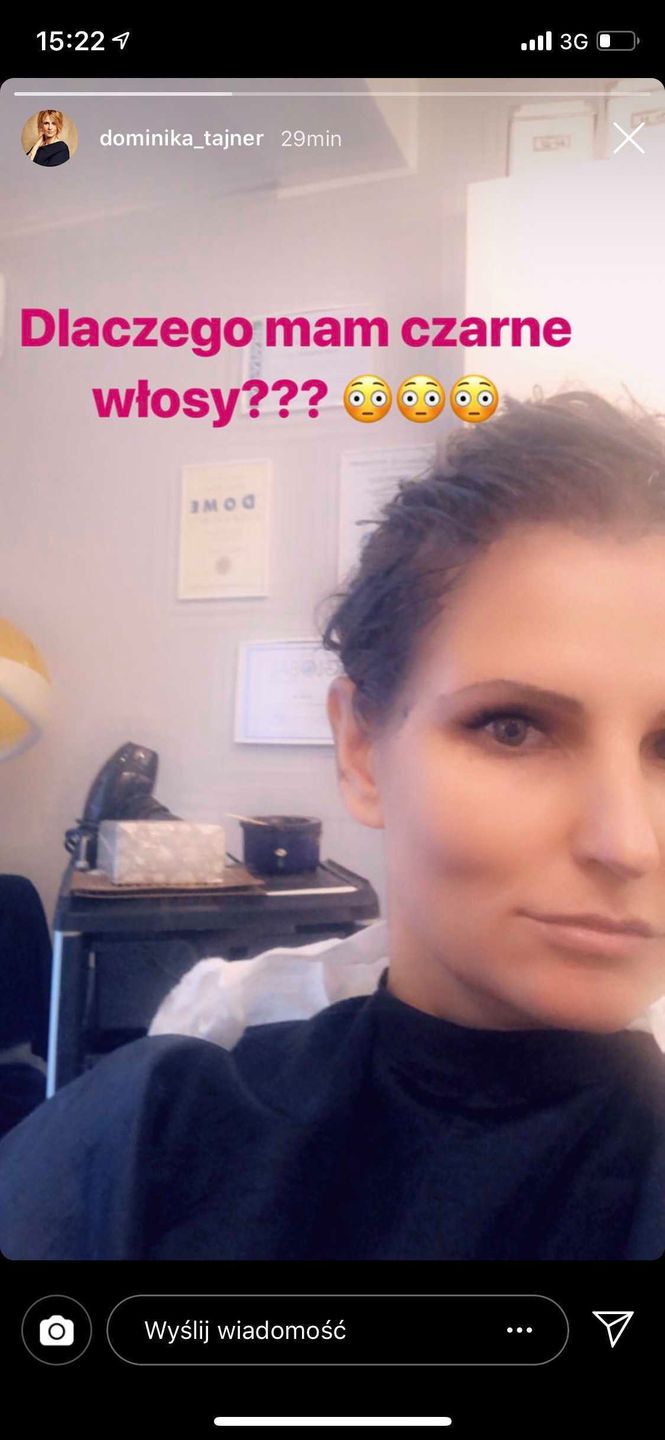 Dominika Tajner została brunetką