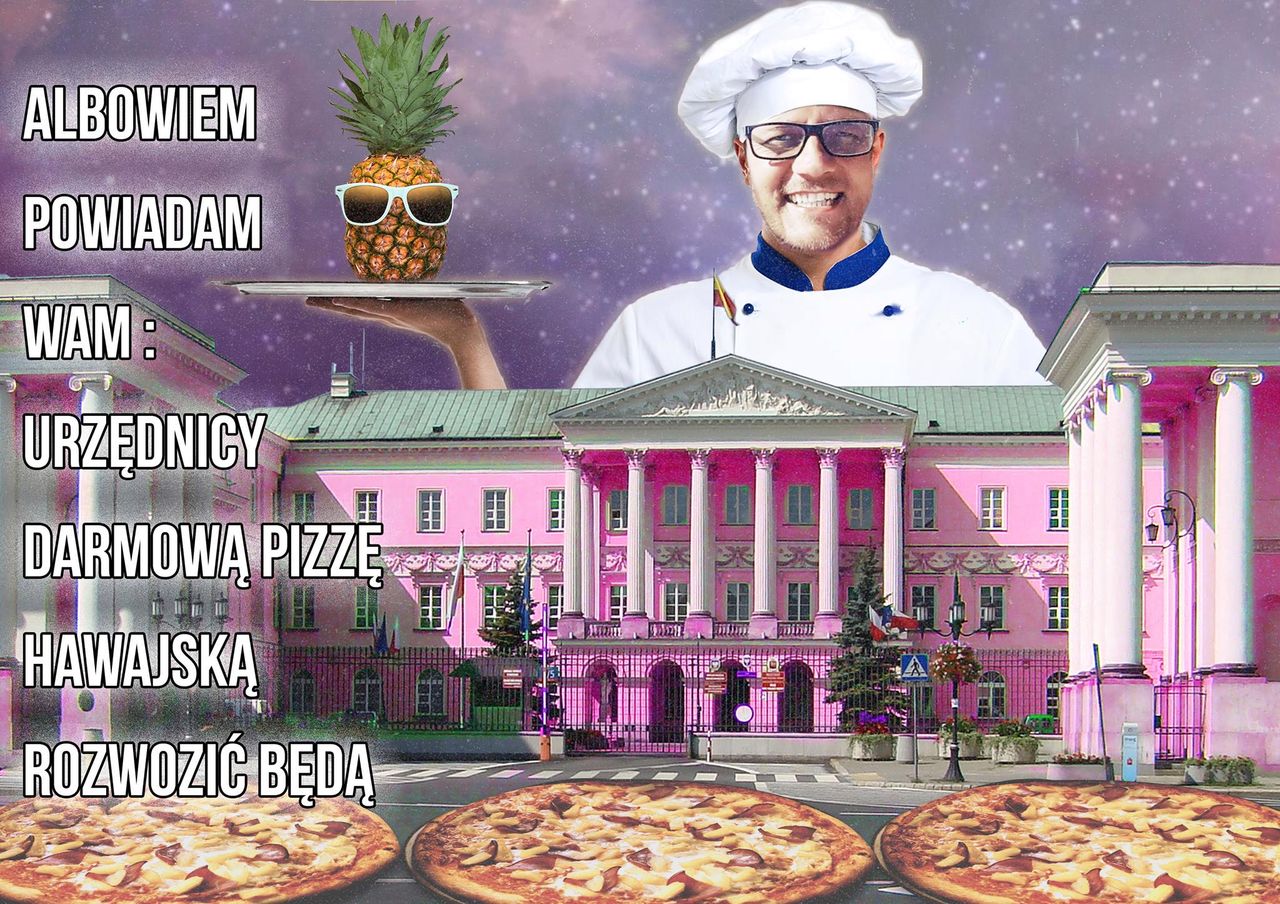 Najdziwniejszy kandydat na prezydenta. Urzędnikom każe rozwozić pizzę, obiecuje sylwestra co tydzień