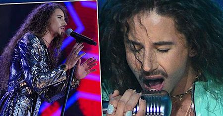 Michał Szpak pokazał klatę na festiwalu w Sopocie! W swoim gumowym wdzianku wyglądał jak miętowa żelka!