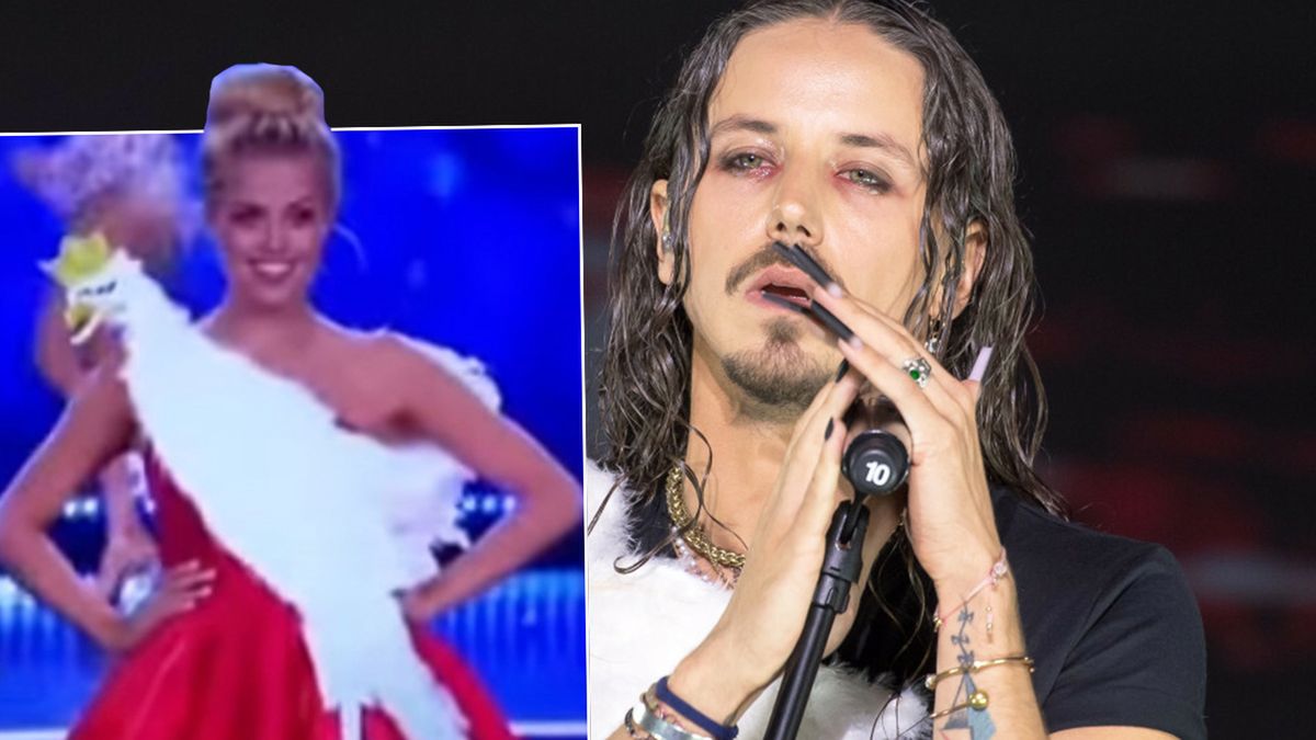 Michał Szpak parodiuje sukienkę Miss Supranational i uderza w PiS. Zamiast orła... kaczka. Niewiarygodne, jak się ubrał do TVN