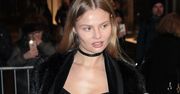 Bardzo odważna stylizacja Magdaleny Frąckowiak na imprezie z Lady Gagą. Polska modelka odsłoniła nie tylko dekolt, ale też...