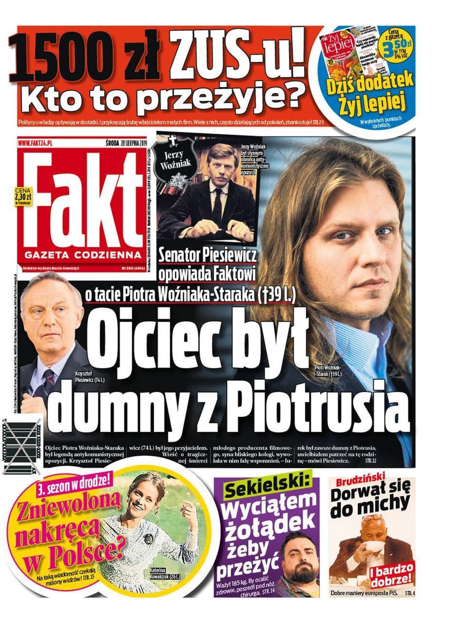Fakt o ojcu Piotra Woźniaka-Staraka